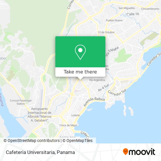 Cafeteria Universitaria map