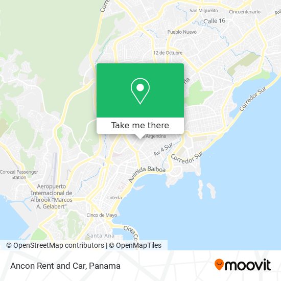 Ancon Rent and Car map