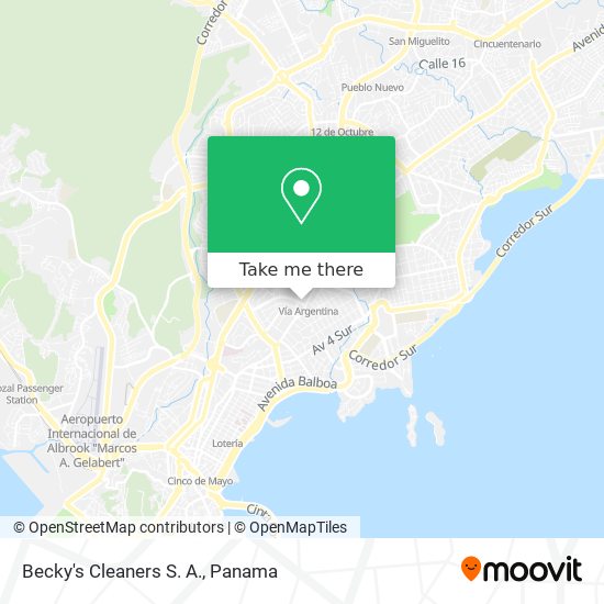 Mapa de Becky's Cleaners S. A.