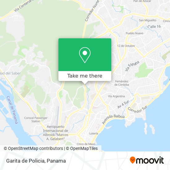 Garita de Policia map