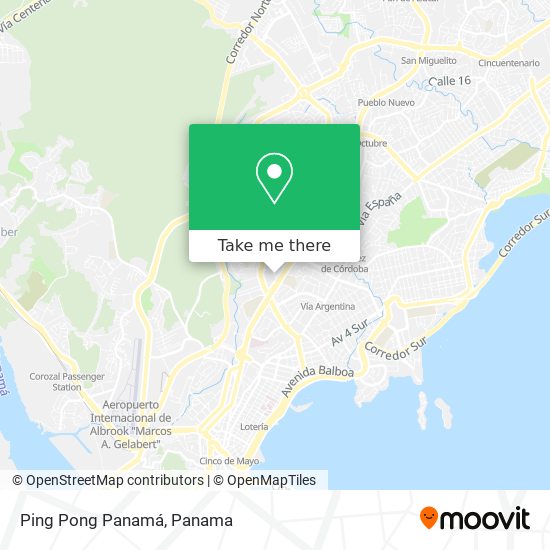 Mapa de Ping Pong Panamá