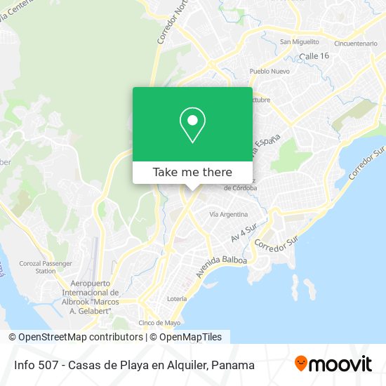 Mapa de Info 507 - Casas de Playa en Alquiler