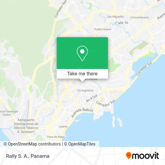 Rally S. A. map
