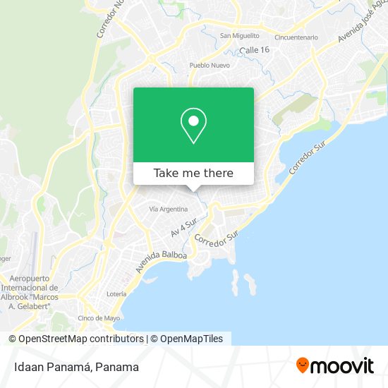 Mapa de Idaan Panamá