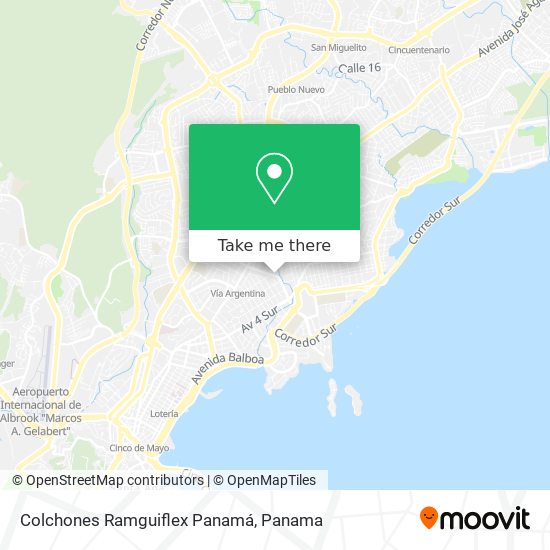 Colchones Ramguiflex Panamá map