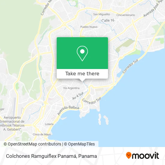 Colchones Ramguiflex Panamá map