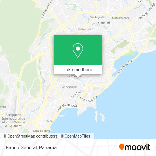 Banco General map