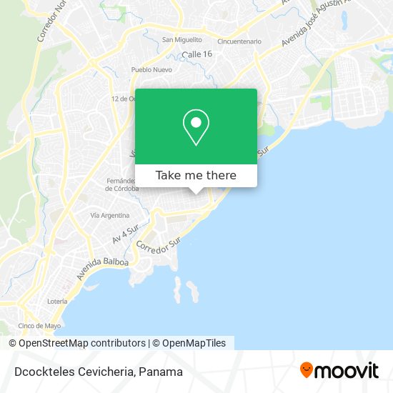 Dcockteles Cevicheria map