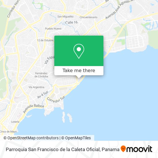 Parroquia San Francisco de la Caleta Oficial map