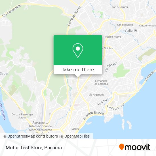 Mapa de Motor Test Store