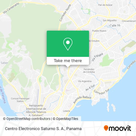 Mapa de Centro Electronico Saturno S. A.