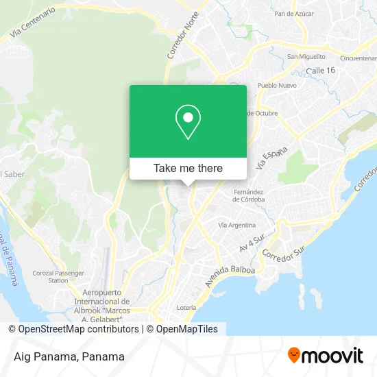 Mapa de Aig Panama
