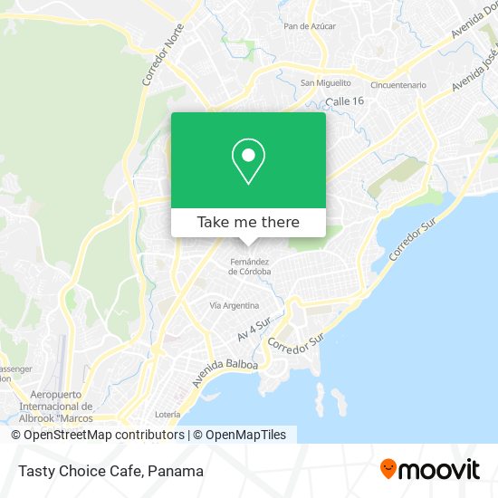 Mapa de Tasty Choice Cafe