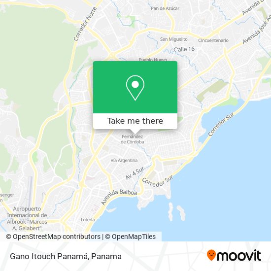 Gano Itouch Panamá map