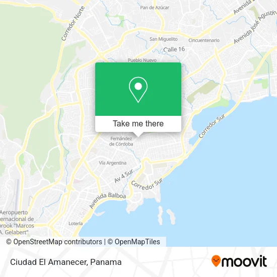 Ciudad El Amanecer map