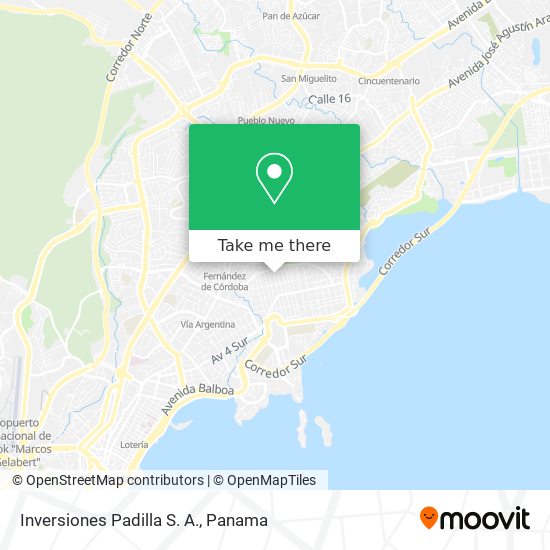 Inversiones Padilla S. A. map