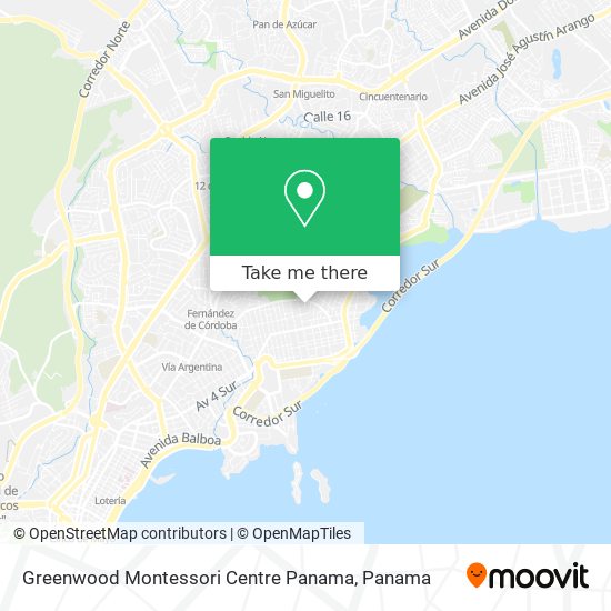 Mapa de Greenwood Montessori Centre Panama