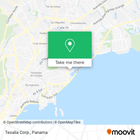 Tesalia Corp. map