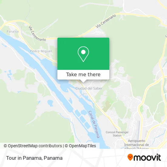Tour in Panama map