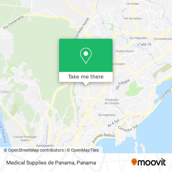 Medical Supplies de Panama map