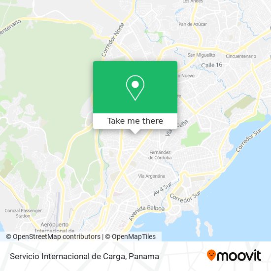 Servicio Internacional de Carga map