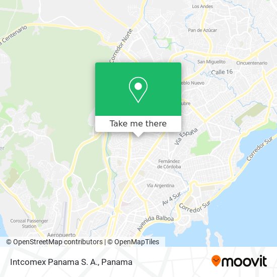 Mapa de Intcomex Panama S. A.