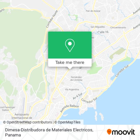 Dimesa-Distribudora de Materiales Electricos map
