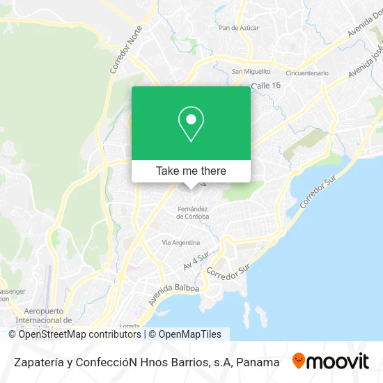 Mapa de Zapatería y ConfeccióN Hnos Barrios, s.A