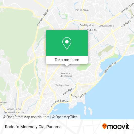 Mapa de Rodolfo Moreno y Cia