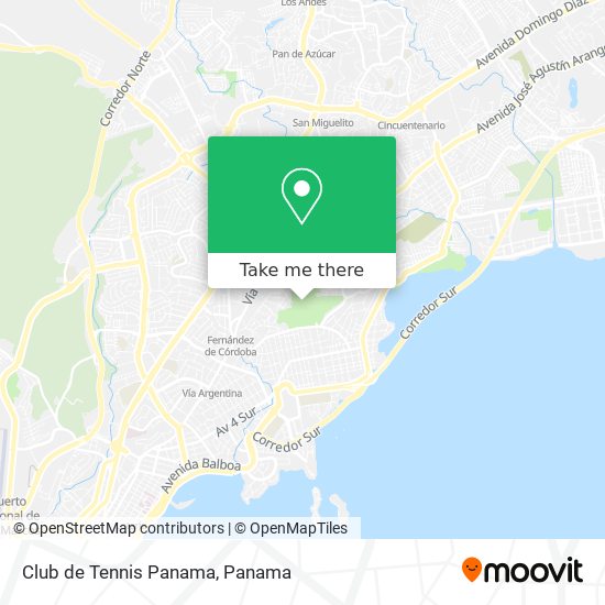 Mapa de Club de Tennis Panama