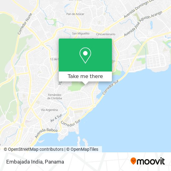 Embajada India map