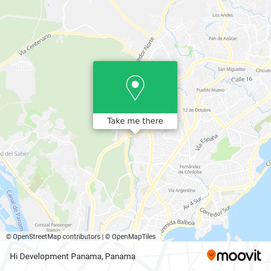 Mapa de Hi Development Panama