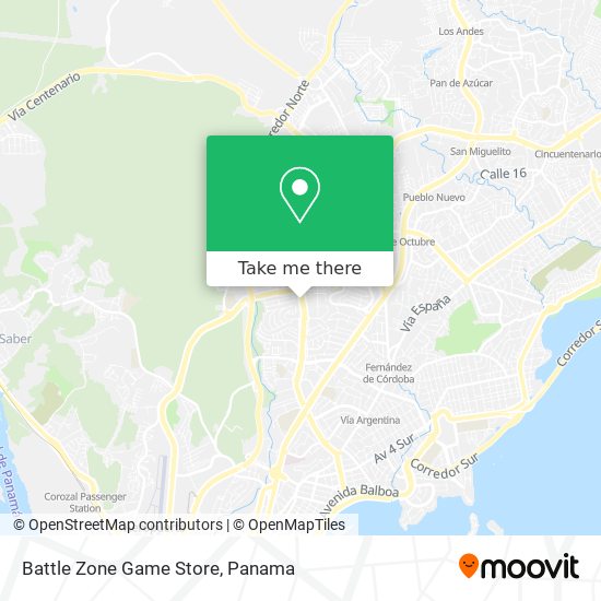 Battle Zone Game Store map