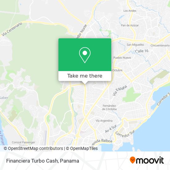 Financiera Turbo Cash map