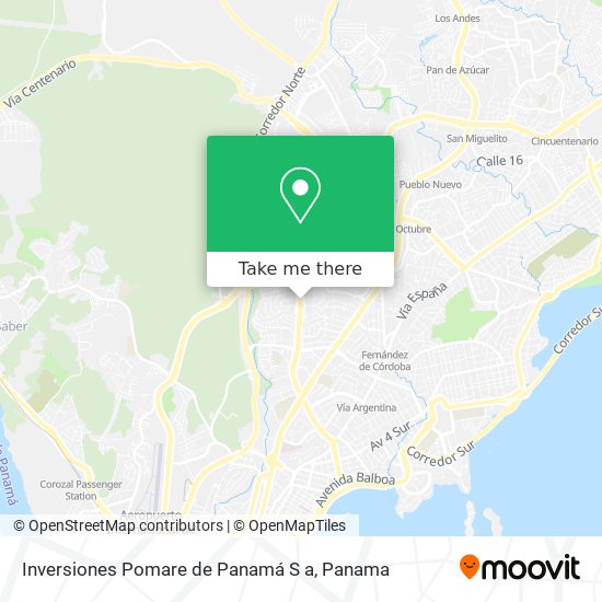 Inversiones Pomare de Panamá S a map