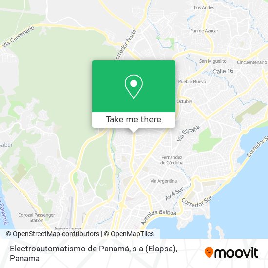 Electroautomatismo de Panamá, s a (Elapsa) map