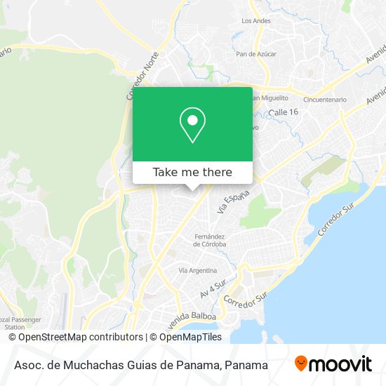 Asoc. de Muchachas Guias de Panama map