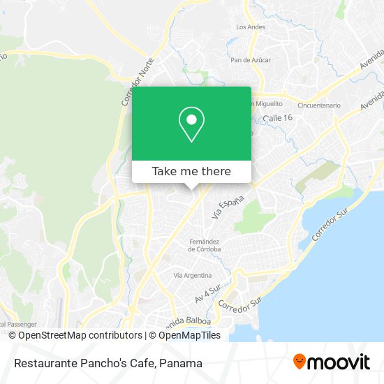 Restaurante Pancho's Cafe map