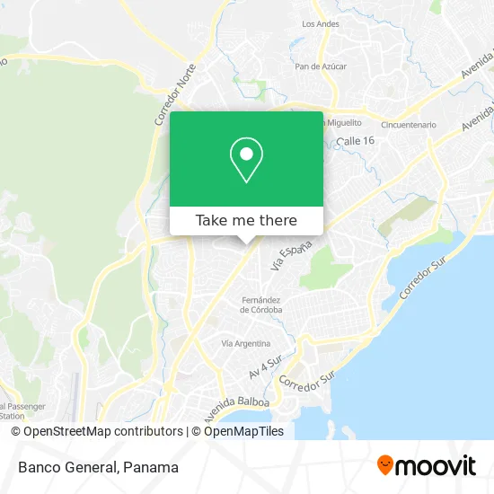 Banco General map