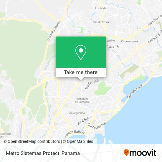 Metro Sistemas Protect map