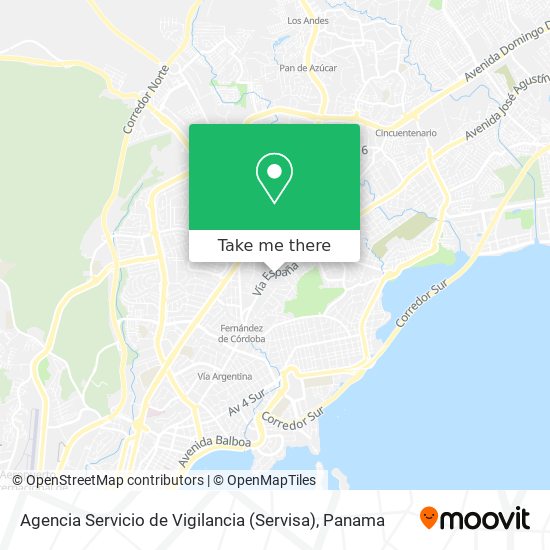 Mapa de Agencia Servicio de Vigilancia (Servisa)