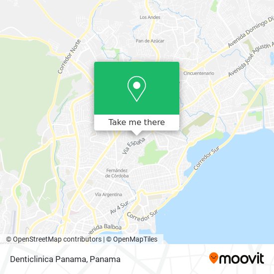 Denticlinica Panama map