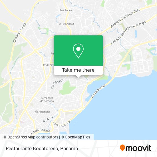 Restaurante Bocatoreño map