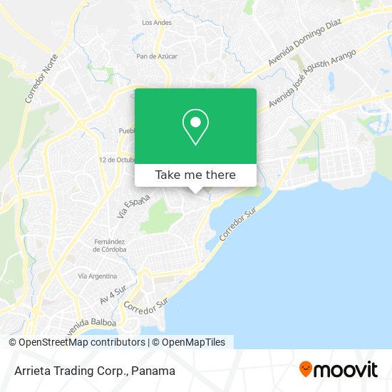 Arrieta Trading Corp. map
