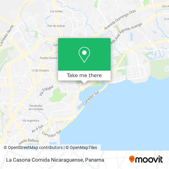 La Casona Comida Nicaraguense map