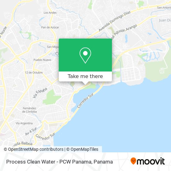 Process Clean Water - PCW Panama map