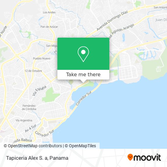 Tapiceria Alex S. a map