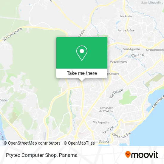 Mapa de Ptytec Computer Shop