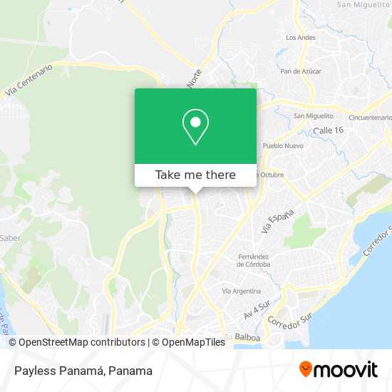 Payless Panamá map