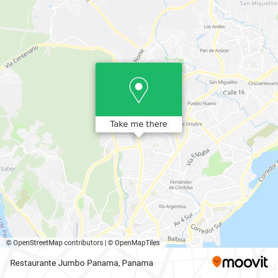 Mapa de Restaurante Jumbo Panama